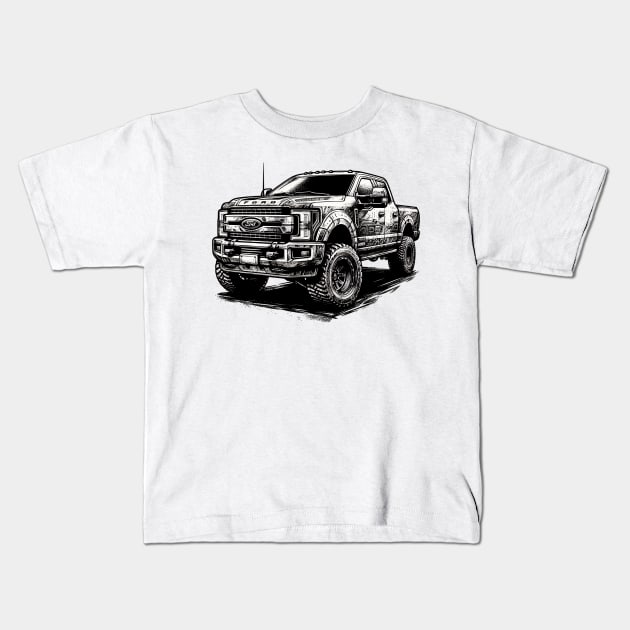 Ford F250 Kids T-Shirt by Vehicles-Art